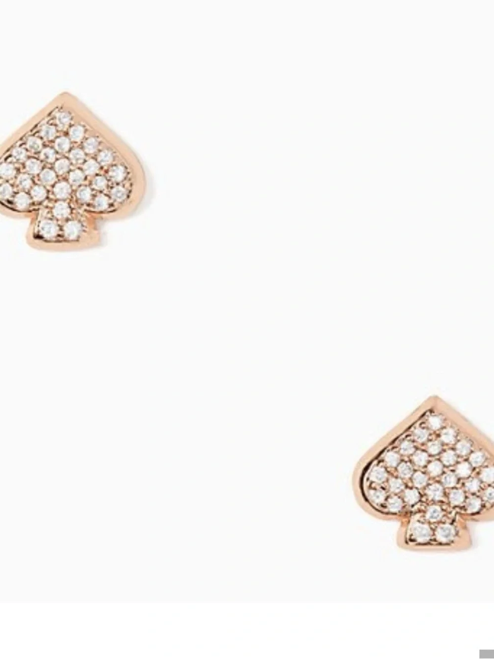 NWT~KATE SPADE~Everyday Spade Pave Studs, RoseGold
